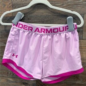 Under armour big girls shorts pink